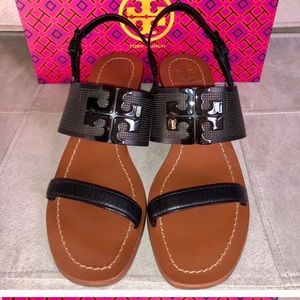 Tory Burch Lowell Perforated leather sandal 7.5